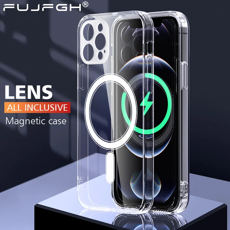 Luxury Magsafe Magnetic Wireless Charging Case for iPhone 12 11 13 Pro Max Mini 7 8 Plus XR Xs Max X SE 2020 Clear Acrylic Cover
Luxury Magsafe Magnetic Wireless Charging Case for iPhone 12 11 13 Pro Max Mini 7 8 Plus XR Xs Max X SE 2020 Clear Acrylic Cover