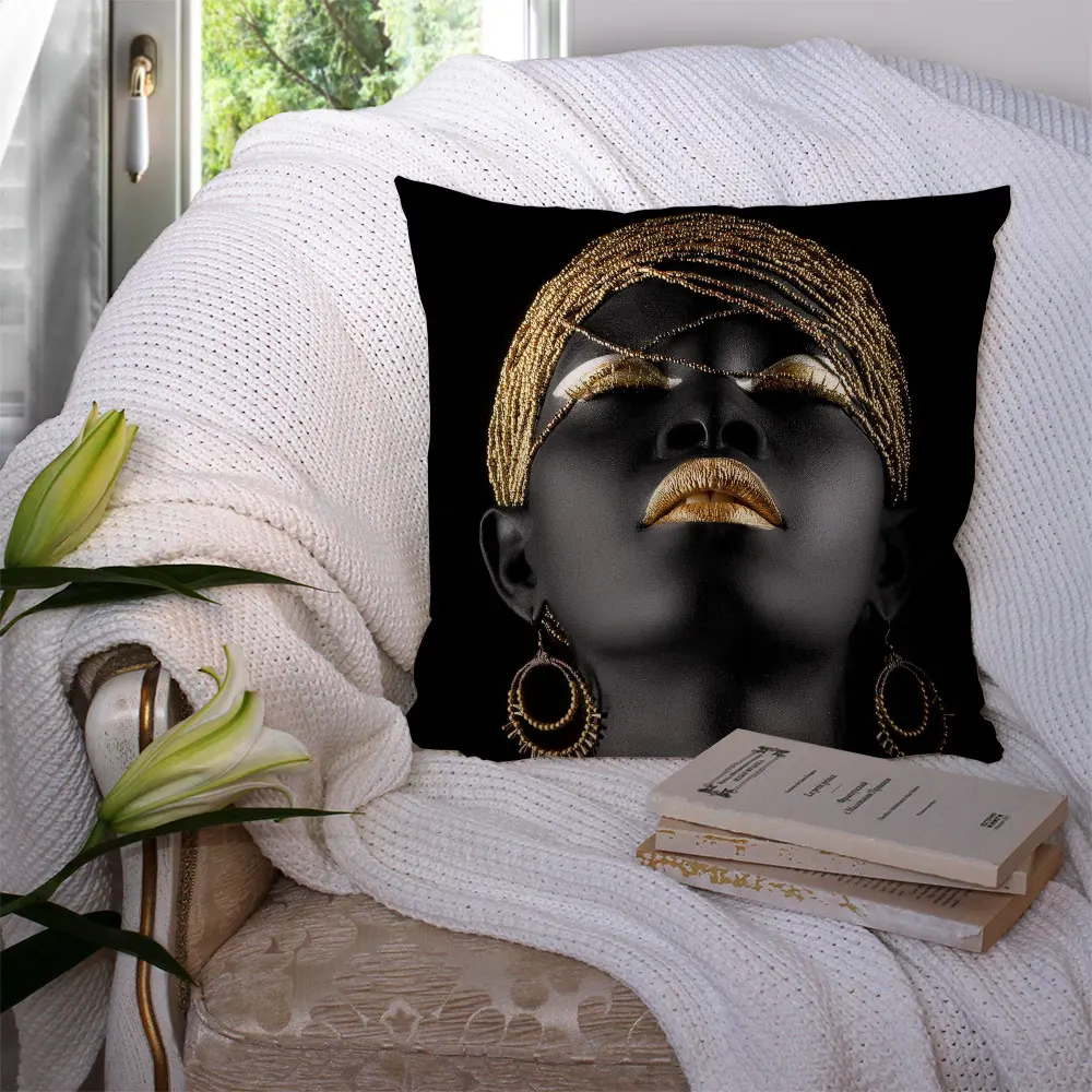 Custom Pillowcase African Gold Foil Beauty Black Cushion Cover Hotel Car Seat Home Decor Backrest Sofa Pillow Case 221217-61
Custom Pillowcase African Gold Foil Beauty Black Cushion Cover Hotel Car Seat Home Decor Backrest Sofa Pillow Case 221217-61