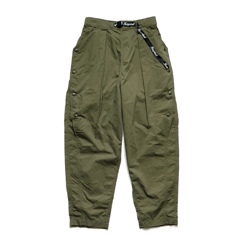 21SS KAPITAL Hirata и Хироши японский тренд свободные зауженные армейские зеленые