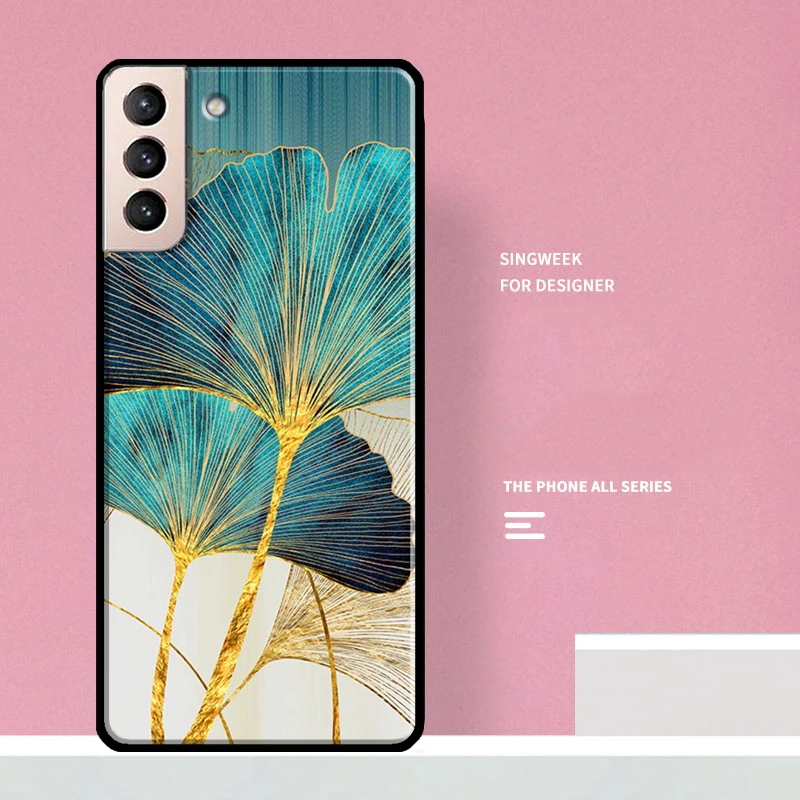 Роскошный чехол Ginkgo Leaf для Samsung Galaxy S20 FE S8 S9 S10 Plus Note 10 20 Ultra S21 телефона | Мобильные