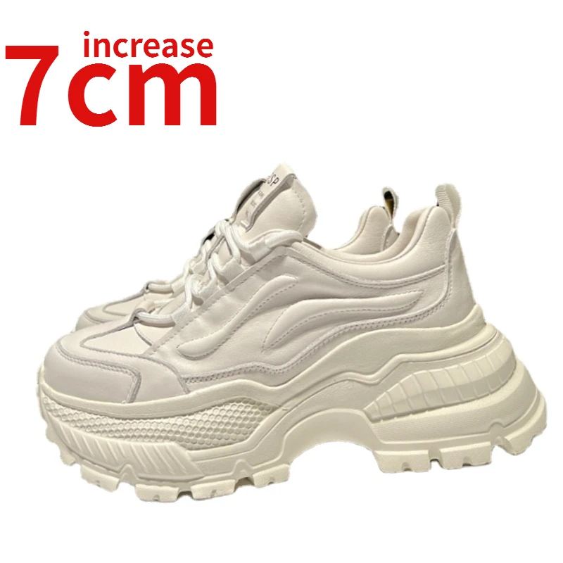 European Shoes for Women Design Sports Dad's Shoes 7cm Increase Height Casual White Shoes Genuine Leather Elevator Shoes Women's
European Shoes for Women Design Sports Dad's Shoes 7cm Increase Height Casual White Shoes Genuine Leather Elevator Shoes Women's