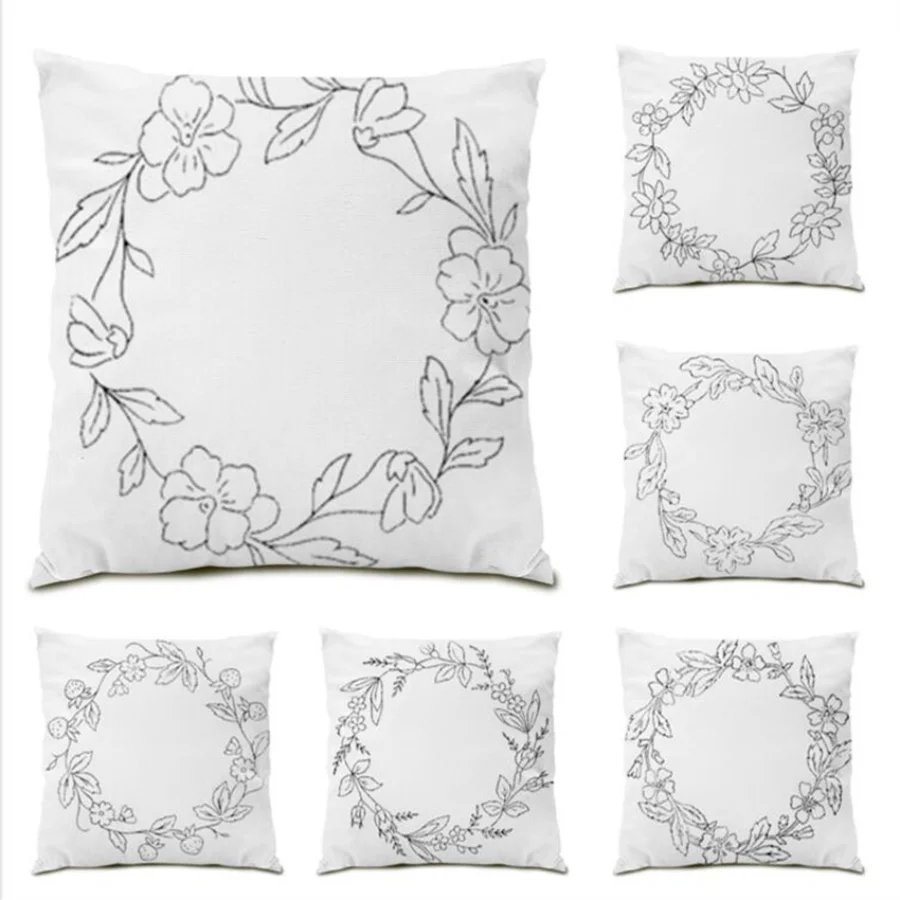 Simple Home Flowers Decorative Sofa Wreath Luxury Sketch Cushion Cover 45x45 Sofa Decorative Hand Painted Throw Pillowcase E0001
Simple Home Flowers Decorative Sofa Wreath Luxury Sketch Cushion Cover 45x45 Sofa Decorative Hand Painted Throw Pillowcase E0001