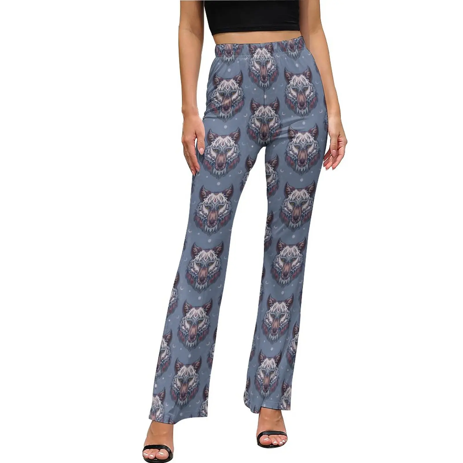 Heads of Wolf Pants Boho Animal Casual Flare Trousers Spring Woman Pattern Streetwear Slim Pants
Heads of Wolf Pants Boho Animal Casual Flare Trousers Spring Woman Pattern Streetwear Slim Pants