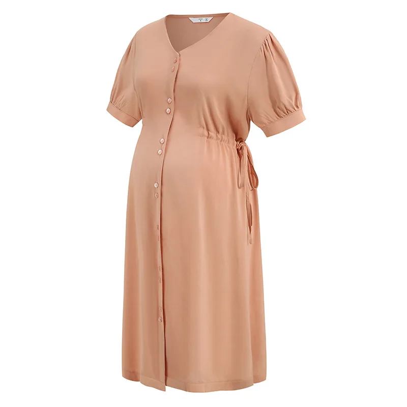 New Waist Drawstring Short Sleeve Button Maternity Nursing Dress Solid Color Maternity Dress Maternity Clothes Pregnancy Dress
New Waist Drawstring Short Sleeve Button Maternity Nursing Dress Solid Color Maternity Dress Maternity Clothes Pregnancy Dress