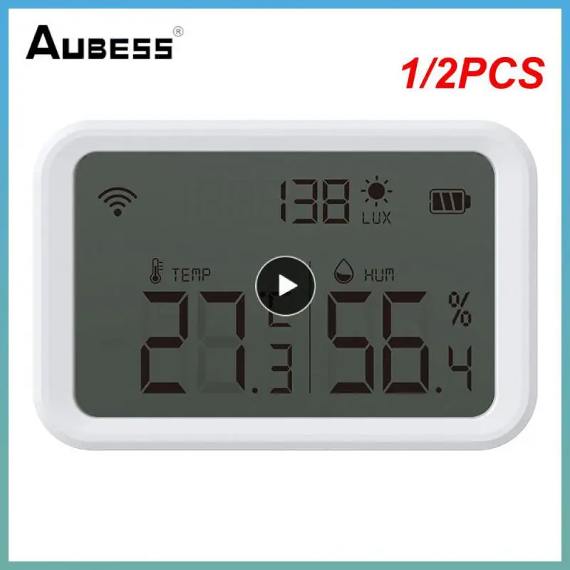 1/2PCS Tuya Wifi Zigbee Temperature Humidity Sensor Lux Light Detector Indoor Hygrometer Thermometer With LCD Screen Works With
1/2PCS Tuya Wifi Zigbee Temperature Humidity Sensor Lux Light Detector Indoor Hygrometer Thermometer With LCD Screen Works With