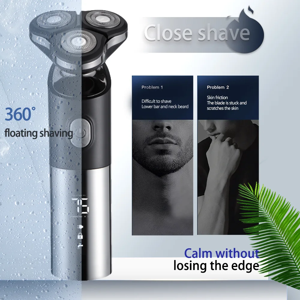 Mens Electric Razor for Men Rotary Electric Face Wet/Dry Shavers Rechargeable LED Display Cordless Razors Beard Trimmer
Mens Electric Razor for Men Rotary Electric Face Wet/Dry Shavers Rechargeable LED Display Cordless Razors Beard Trimmer