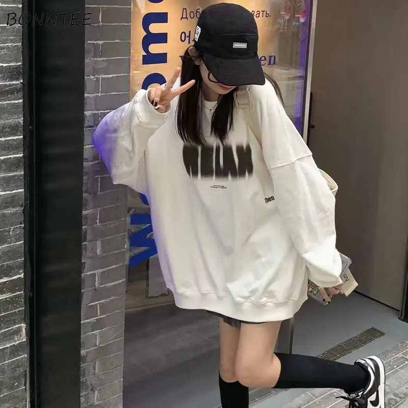 

Sweatshirts Women Korean Version Unisex Cozy Couple Baggy Feminine Hipster Ins New Arrival Schoolgirl Long Sleeve Ropa BF Style