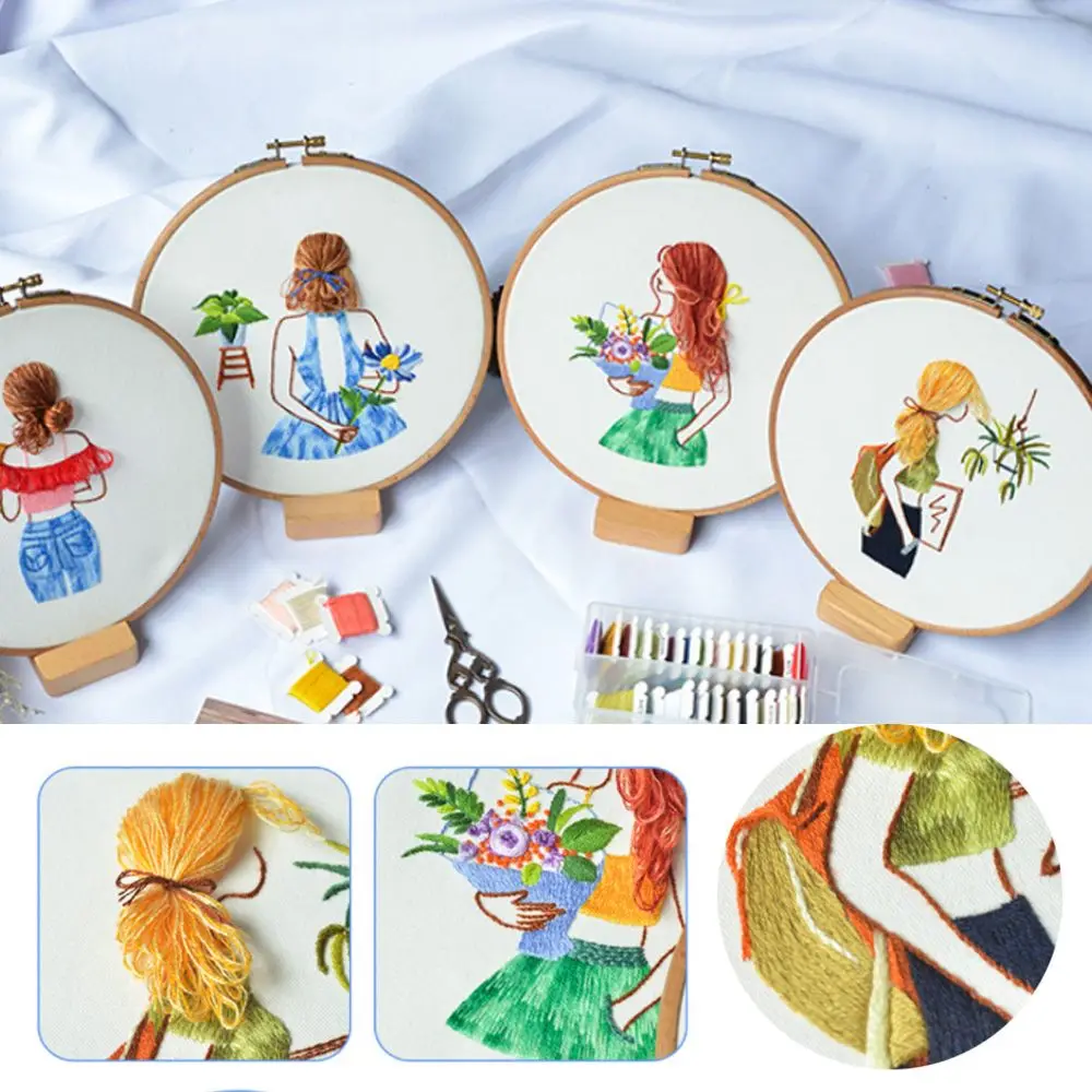 Home Decoration DIY Needle Crafts Girls Embroidery Needlework Embroidery Hoop Ribbon Painting Cross Stitch Kit
Home Decoration DIY Needle Crafts Girls Embroidery Needlework Embroidery Hoop Ribbon Painting Cross Stitch Kit