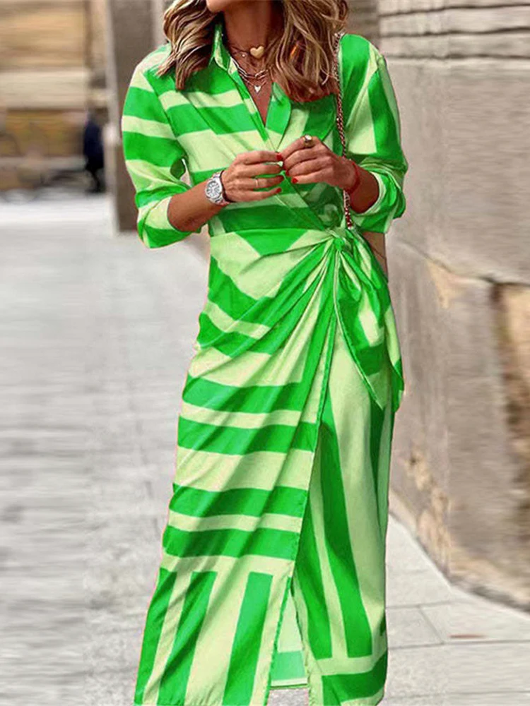 2022 Autumn Fashion Print Dress Blouse Neck Tie Striped Maxi Dresses For Women Casual Comfortable Streetwear Robe Femme
2022 Autumn Fashion Print Dress Blouse Neck Tie Striped Maxi Dresses For Women Casual Comfortable Streetwear Robe Femme