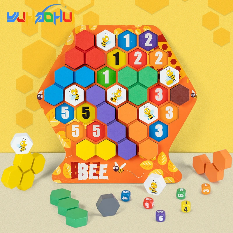Wooden Honeycomb Building Blocks Children's Jigsaw Puzzle Assembly Ever-changing Fun Educational Logic Training Montessori Toys 
Wooden Honeycomb Building Blocks Children's Jigsaw Puzzle Assembly Ever-changing Fun Educational Logic Training Montessori Toys