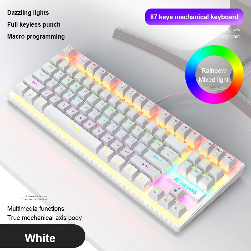 Keyboards Cool Style Abs Plated Computer Peripherals Punk Mechanical Keyboard Gaming Keyboards Shock Resistance Backlight
Keyboards Cool Style Abs Plated Computer Peripherals Punk Mechanical Keyboard Gaming Keyboards Shock Resistance Backlight