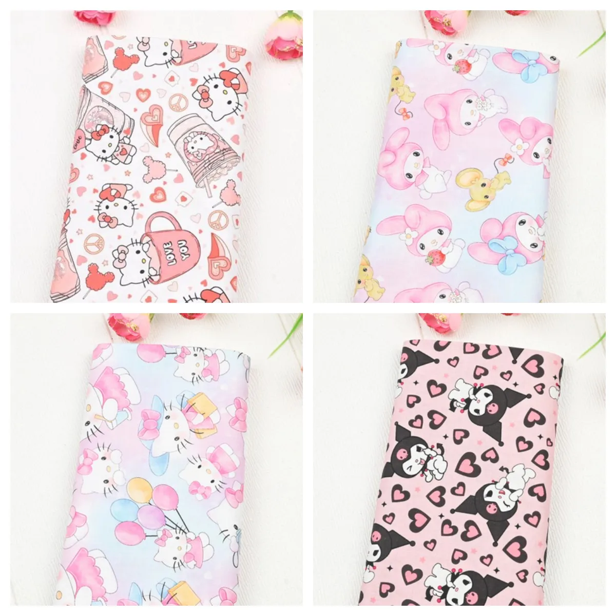 Japanese Hello Kitty My Melody Cotton Fabric Handmade Sewing Patchwork Quilting Baby Dress Home Sheet Needlework DIY Meterial
Japanese Hello Kitty My Melody Cotton Fabric Handmade Sewing Patchwork Quilting Baby Dress Home Sheet Needlework DIY Meterial