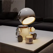 Candle Warmer Table Lamp Robot Astronaut Electric Candle Wax Melting Lamp Angle Adjustable Desk Light Home Decor Fragrance Lamp
