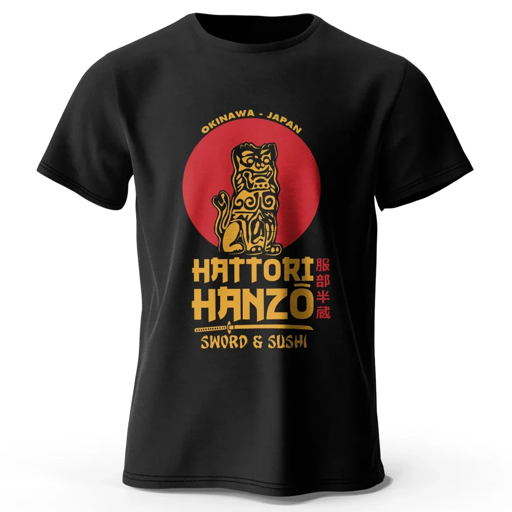 Классическая футболка Harajuku из 100% хлопка с принтом Hattori Hanzo для мужчин и женщин