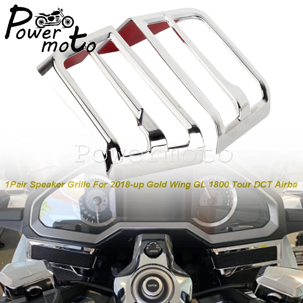 1Pair Motorcycle Chrome Front Speaker Trim Grille Accent Cover For Honda Goldwing DCT Tour Airba GL 1800 GL1800 2018 2019 20-21
1Pair Motorcycle Chrome Front Speaker Trim Grille Accent Cover For Honda Goldwing DCT Tour Airba GL 1800 GL1800 2018 2019 20-21