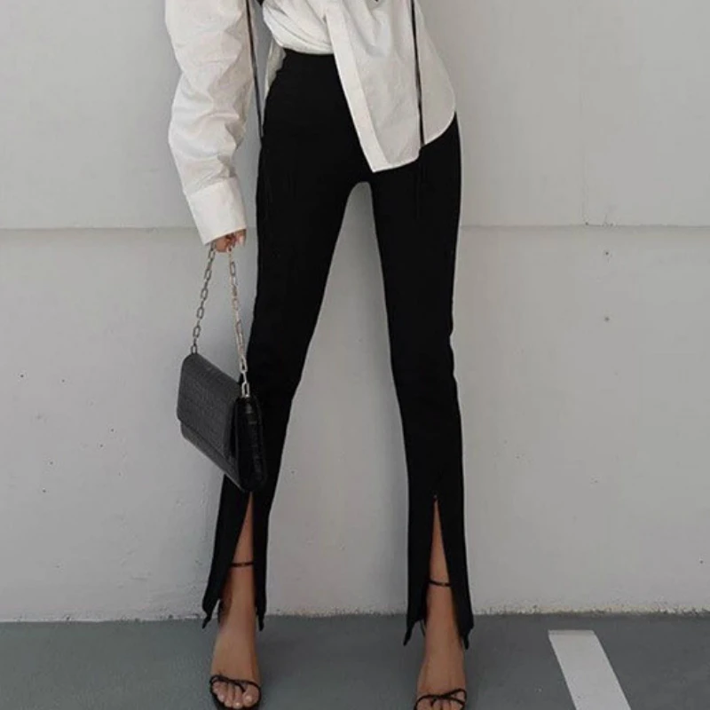 Fashion Casual Bottom Women Clothes Fall Office Lady Solid Color Pencil Trousers Skinny Slim Elastic High Waist Split Long Pants
Fashion Casual Bottom Women Clothes Fall Office Lady Solid Color Pencil Trousers Skinny Slim Elastic High Waist Split Long Pants