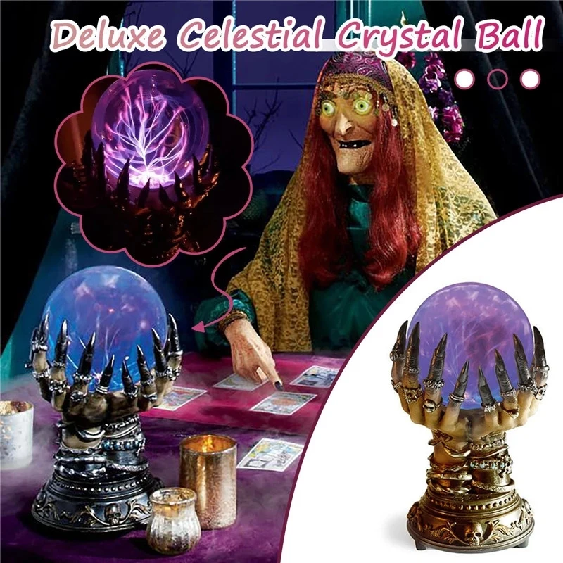 Halloween Crystal Ball Magic Skull Finger Plasma Ball Personality Scene Layout Home Party Holiday DIY Decorations EU US Plug
Halloween Crystal Ball Magic Skull Finger Plasma Ball Personality Scene Layout Home Party Holiday DIY Decorations EU US Plug