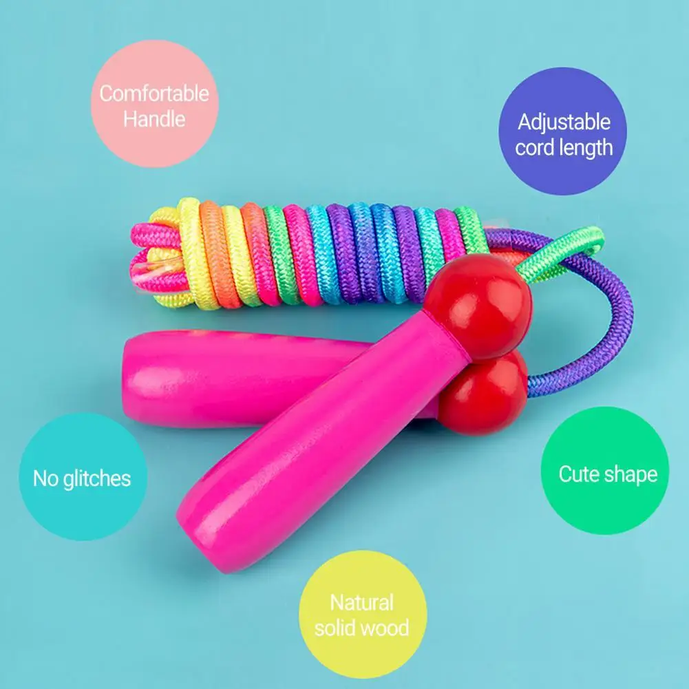 Useful Anti-slip Wooden Handle Exercise Jump Rope Fitness Skipping Rope Colorful High-strength
Useful Anti-slip Wooden Handle Exercise Jump Rope Fitness Skipping Rope Colorful High-strength