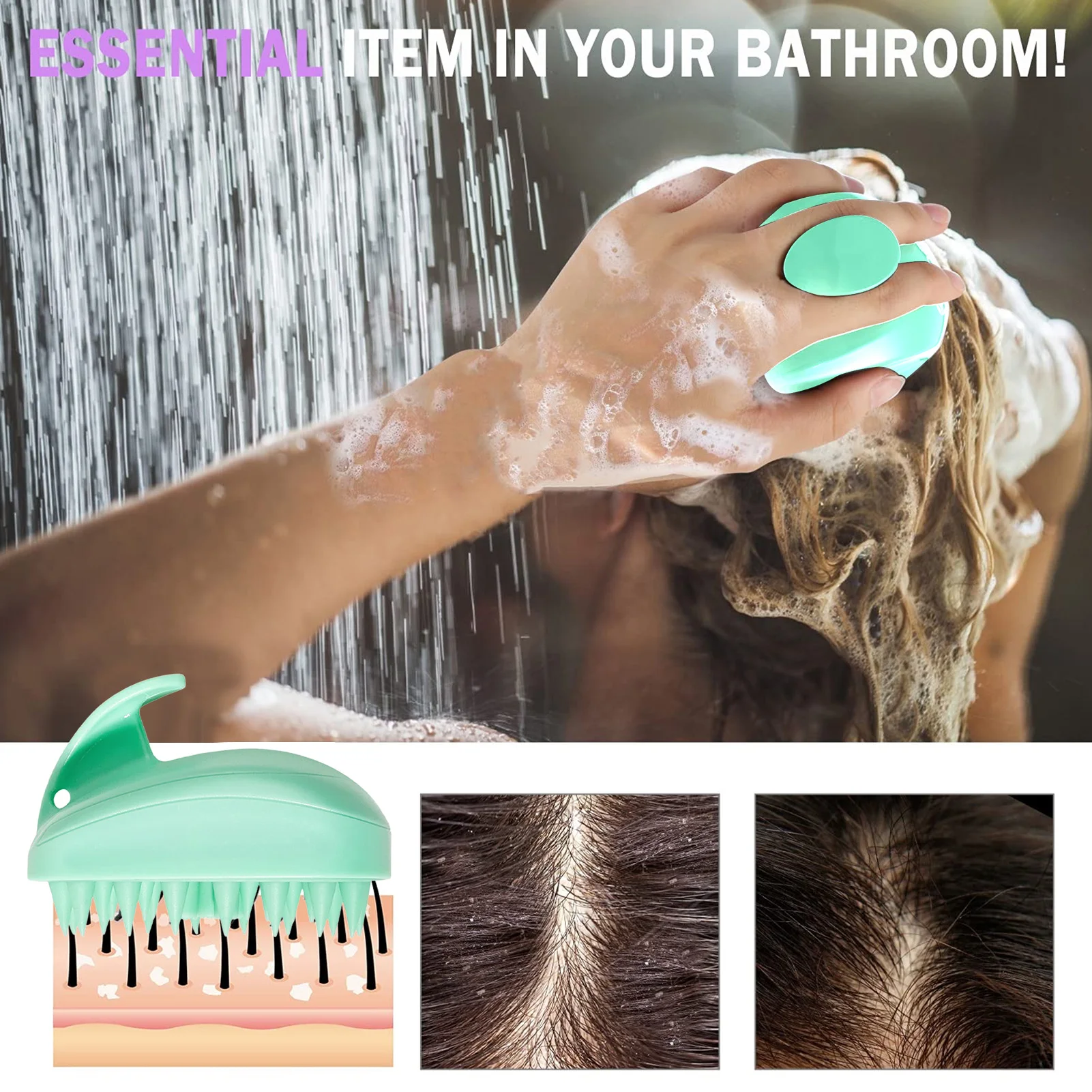 1pc Silicone Shampoo Scalp Hair Massager Shampoo Massage Comb Bath Massage Brush Scalp Massager Hair Shower Brush Comb Care Tool
1pc Silicone Shampoo Scalp Hair Massager Shampoo Massage Comb Bath Massage Brush Scalp Massager Hair Shower Brush Comb Care Tool