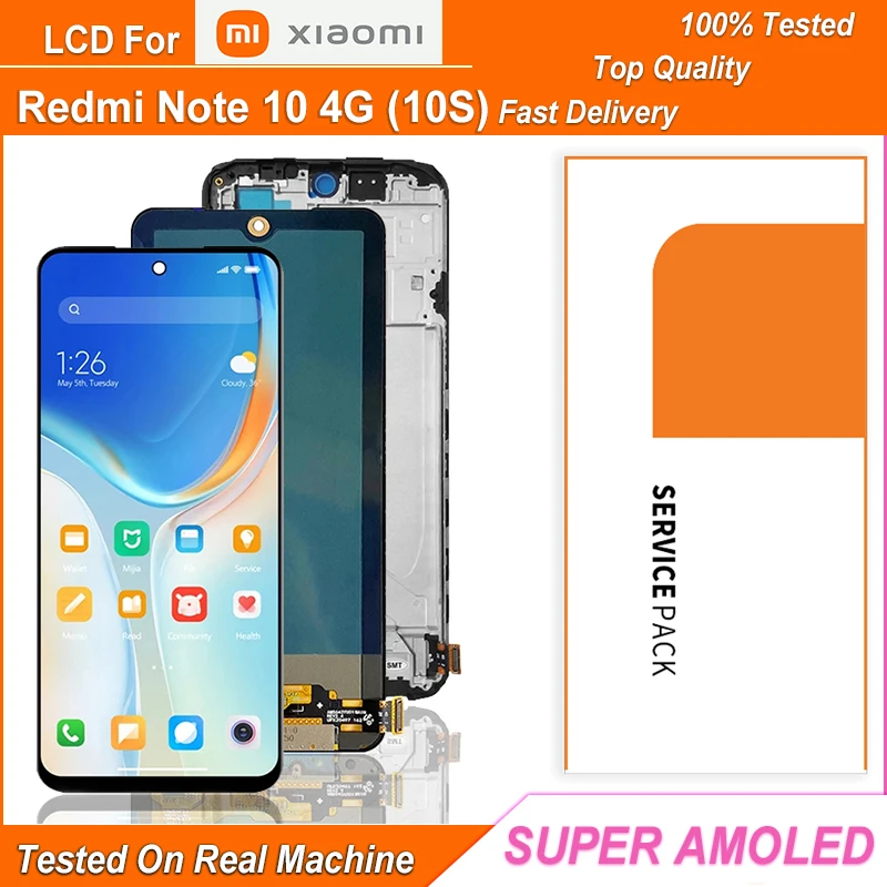 6.43'' Super AMOLED LCD For Xiaomi Redmi Note 10 4G M2101K7AG LCD Touch Screen Digitizer Assembly For Redmi Note10S LCD Screen
6.43'' Super AMOLED LCD For Xiaomi Redmi Note 10 4G M2101K7AG LCD Touch Screen Digitizer Assembly For Redmi Note10S LCD Screen