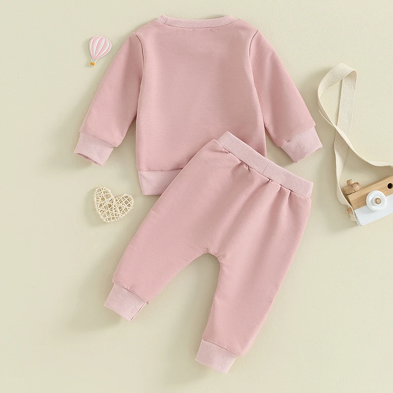 Baby Cute Fall Clothes Toddler Girls 2 Piece Outfit Letter Print Long Sleeve Sweatshirt and Elastic Pants Set
Baby Cute Fall Clothes Toddler Girls 2 Piece Outfit Letter Print Long Sleeve Sweatshirt and Elastic Pants Set