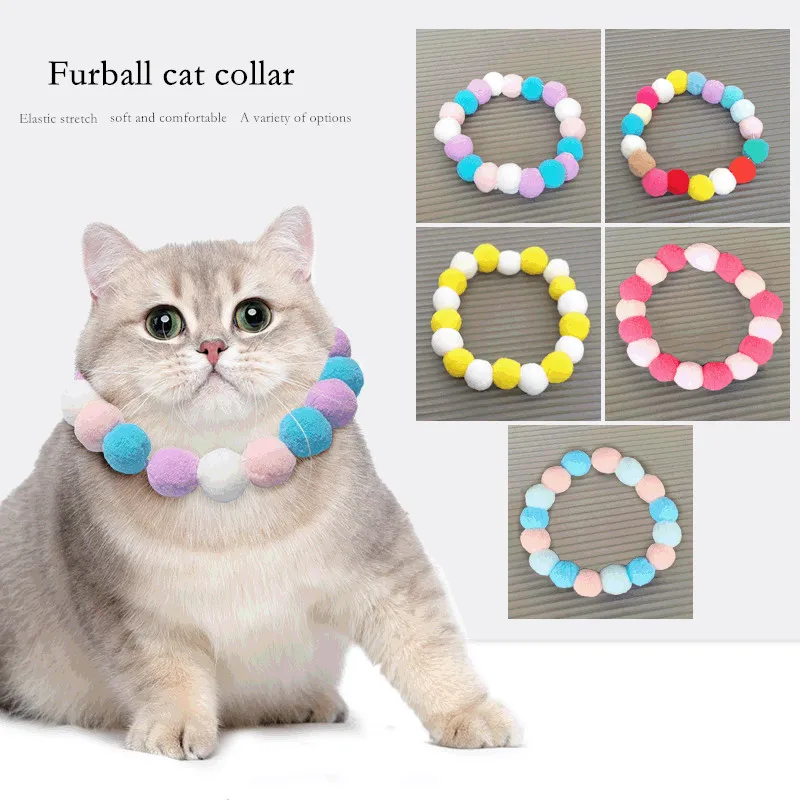 Kitten Collar Colorful Plush Necklace Cat Stretch Elasticity Rope Bouncy Ball Cute Cats Puppy Personalized Hairball Neck Strap
Kitten Collar Colorful Plush Necklace Cat Stretch Elasticity Rope Bouncy Ball Cute Cats Puppy Personalized Hairball Neck Strap