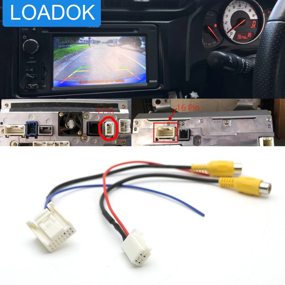 Car 4 16 Pin Reverse Camera RCA Input Plug Cable Connector Radio Back Up Adapter Male For Toyota Camry RAV4 Sienna
Car 4 16 Pin Reverse Camera RCA Input Plug Cable Connector Radio Back Up Adapter Male For Toyota Camry RAV4 Sienna