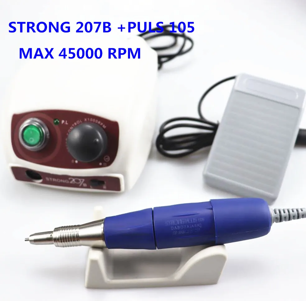 Strong 207b 105L 65Wcontrol box 45000 RPM Nail Drill Nails Art Tool Handpiece Nail File Equipment manicure machine Nail File Set
Strong 207b 105L 65Wcontrol box 45000 RPM Nail Drill Nails Art Tool Handpiece Nail File Equipment manicure machine Nail File Set
