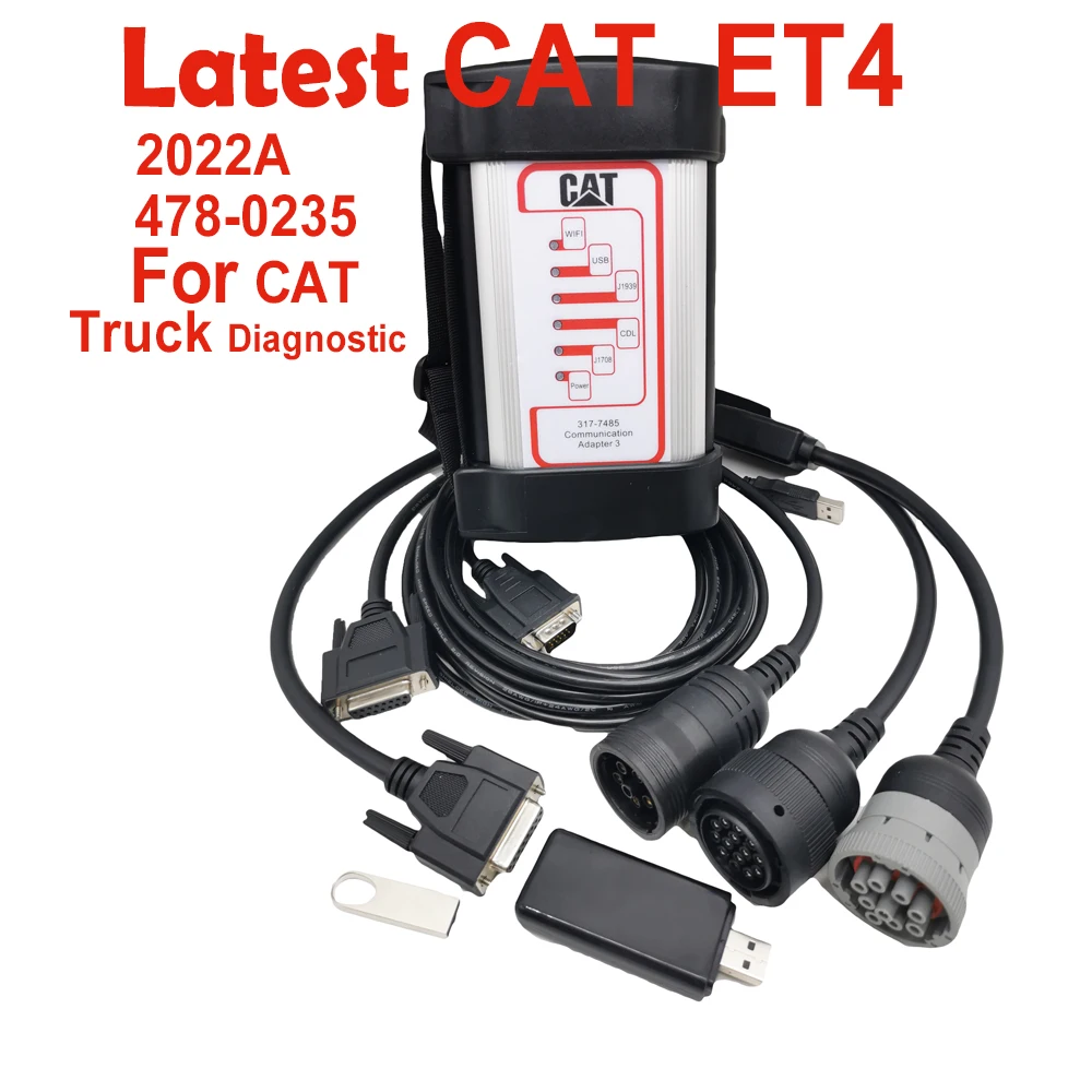 CAT ET4 Adapter V2022A 478-0235 For CAT3 Truck Diagnostic Tool Heavy Duty Scanner Communication Connection WIFI CAT truck tool
CAT ET4 Adapter V2022A 478-0235 For CAT3 Truck Diagnostic Tool Heavy Duty Scanner Communication Connection WIFI CAT truck tool