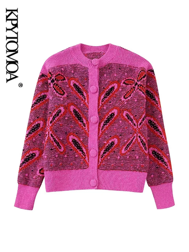 KPYTOMOA Women Fashion With Pompom Jacquard Knit Cardigan Sweater Vintage Long Sleeve Front Button Female Outerwear Chic Tops
KPYTOMOA Women Fashion With Pompom Jacquard Knit Cardigan Sweater Vintage Long Sleeve Front Button Female Outerwear Chic Tops