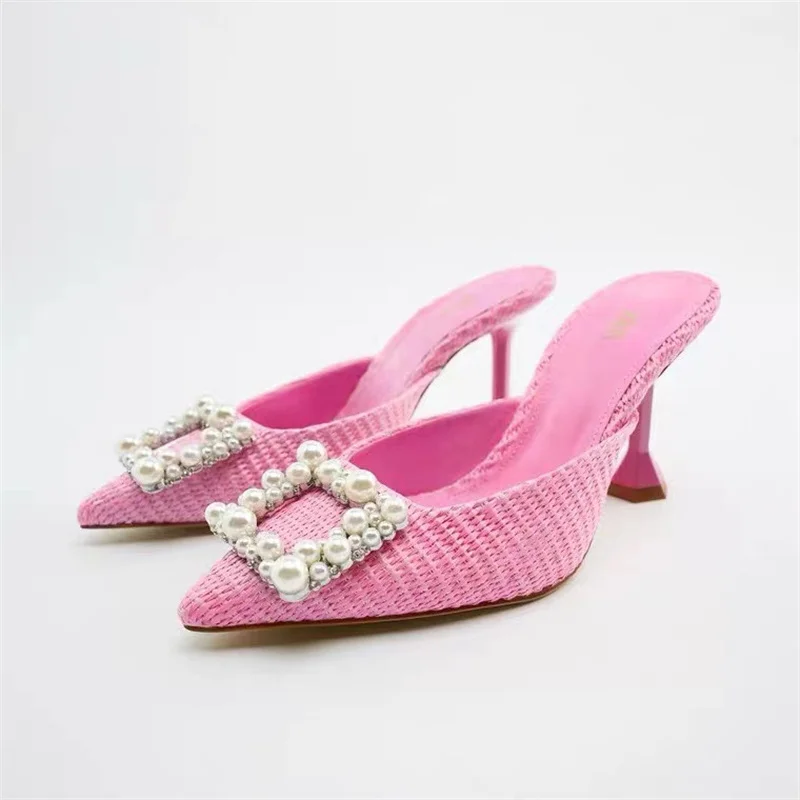ZRACK 2022 Summer Women Pink Pointed Toe Females Elegant High Heels Slip-On Sexy Ladies Outside Slippers Wedding Party Sandals
ZRACK 2022 Summer Women Pink Pointed Toe Females Elegant High Heels Slip-On Sexy Ladies Outside Slippers Wedding Party Sandals