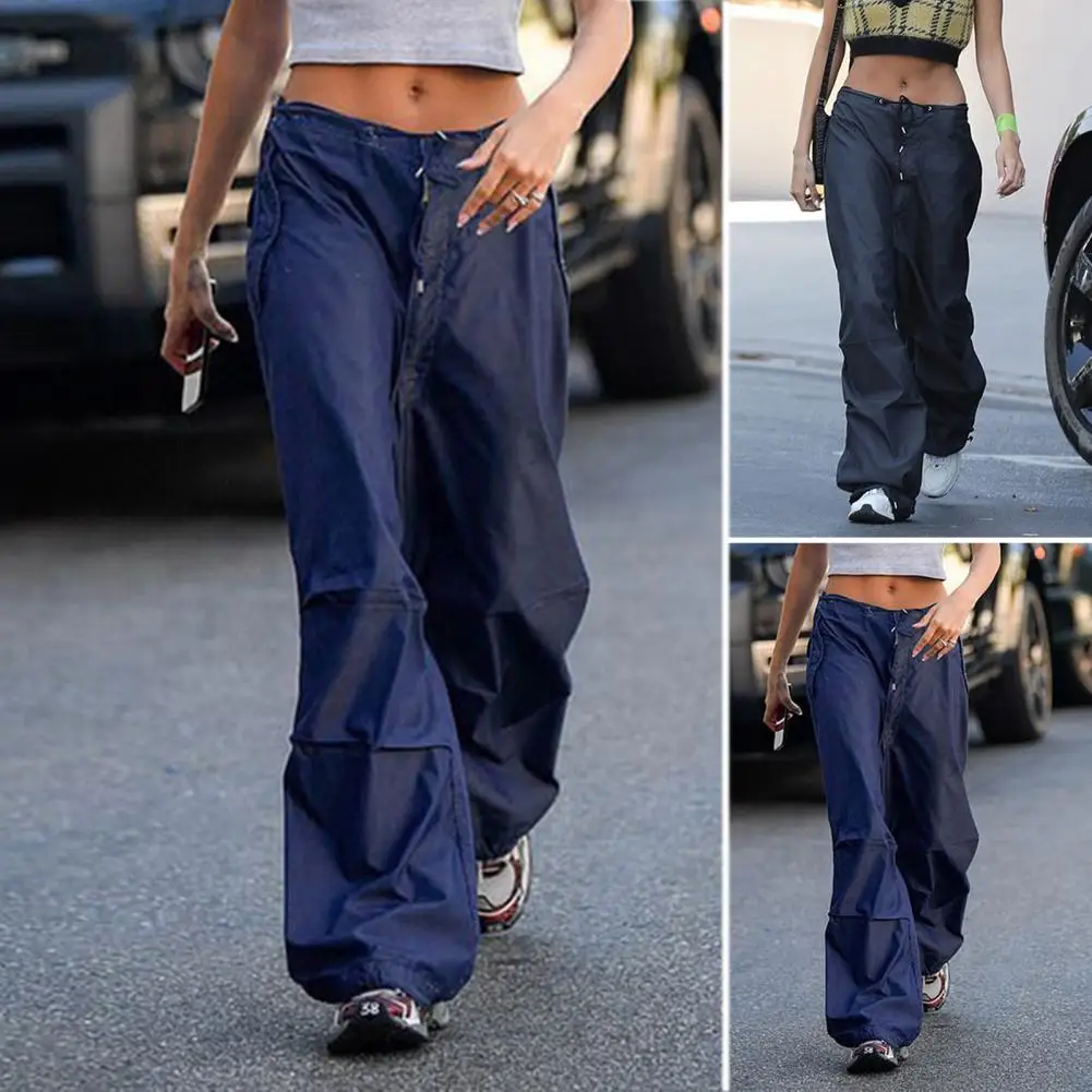 Women Trouser Oversized Loose Fit Elastic Waist Wide Leg Pockets Floor Length Bottoms Low Rise Hippie Joggers Trousers Female Cl
Women Trouser Oversized Loose Fit Elastic Waist Wide Leg Pockets Floor Length Bottoms Low Rise Hippie Joggers Trousers Female Cl
