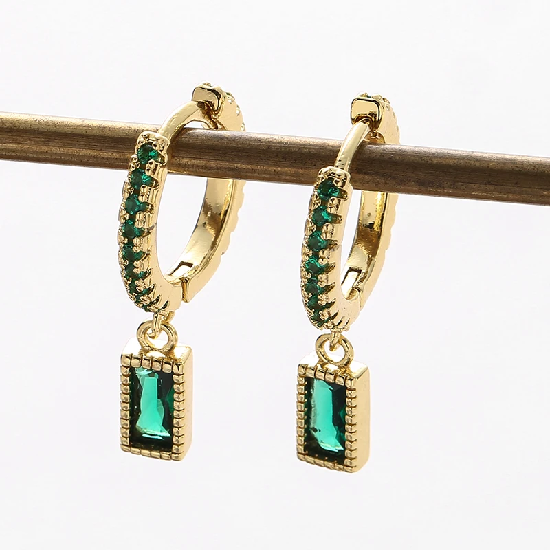 New Arrival Green Zircon Inlay Hoop Earrings for Women Fashion Copper Gold Plated Dangle Earring Wedding Party Earrings Jewelry
New Arrival Green Zircon Inlay Hoop Earrings for Women Fashion Copper Gold Plated Dangle Earring Wedding Party Earrings Jewelry