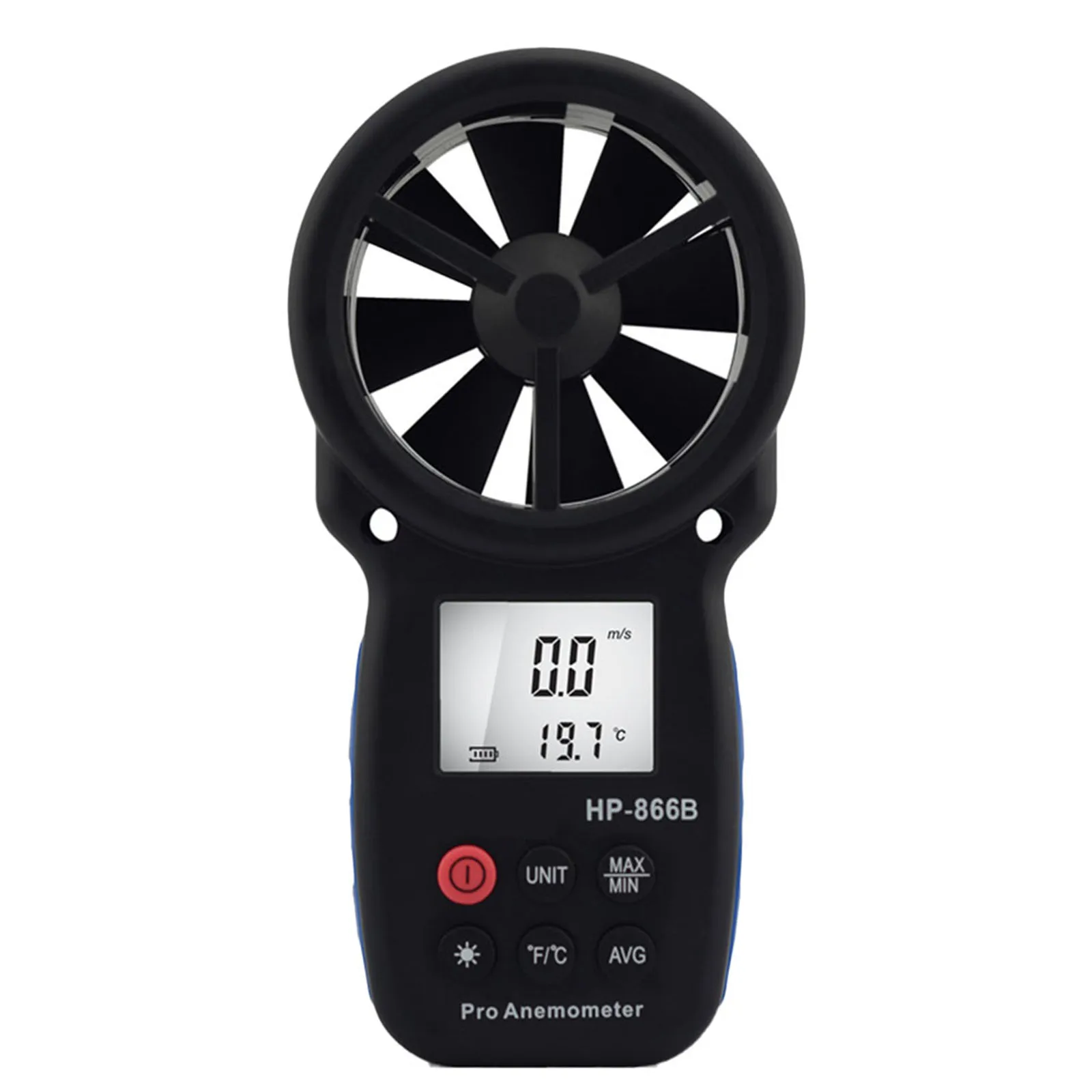 HP-866B Digital Anemometer Portable Wind Speed Meter LCD Backlight Display Multi-Function Thermometer High Precision Anemometer
HP-866B Digital Anemometer Portable Wind Speed Meter LCD Backlight Display Multi-Function Thermometer High Precision Anemometer