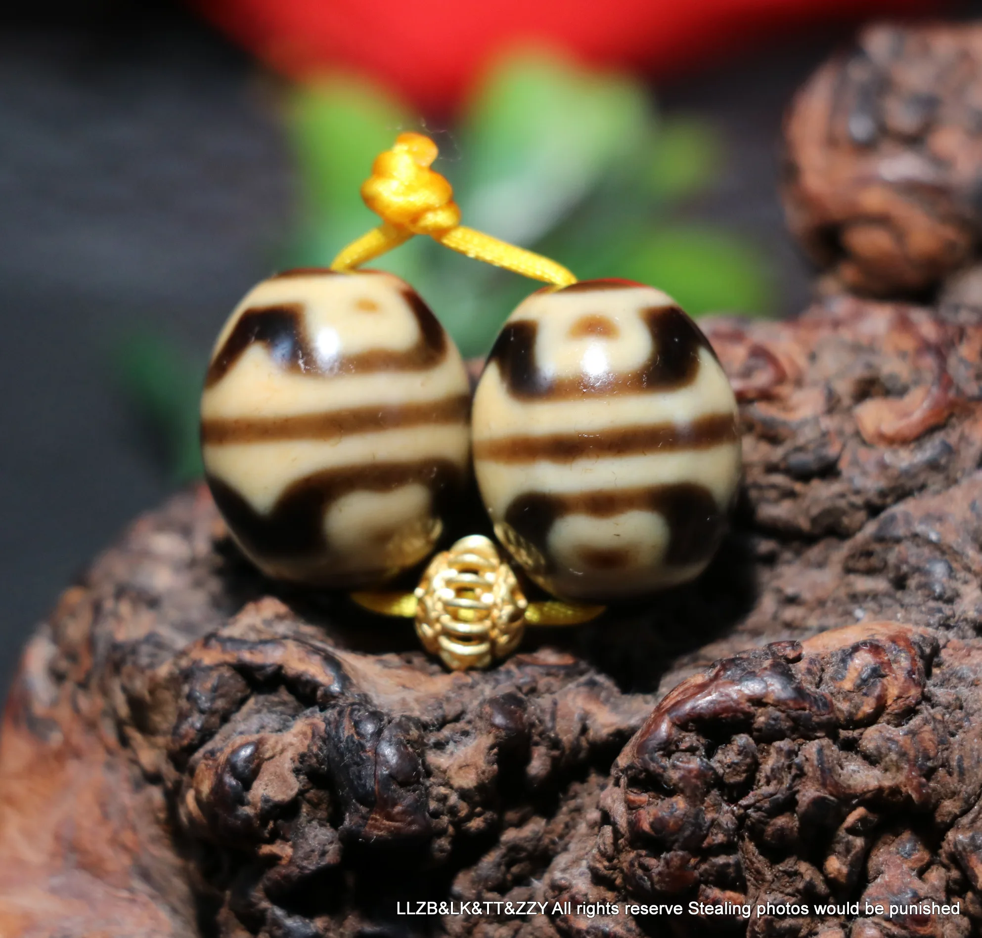 Energy Magic A Pair Tibetan Top Old Agate Ivory Color Lotus Base Tiger Tooth Daluo dZi Bead Totem Amulet TIMESTOWN UPG0731A32
Energy Magic A Pair Tibetan Top Old Agate Ivory Color Lotus Base Tiger Tooth Daluo dZi Bead Totem Amulet TIMESTOWN UPG0731A32