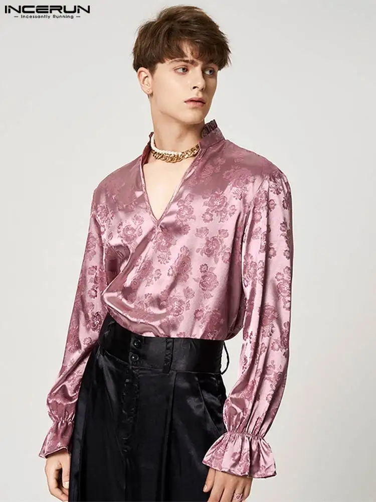 INCERUN Men Shirt V Neck Long Sleeve Jacquard Ruffle Streetwear Casual Camisa Masculina 2022 Loose Fashion Elegant Shirts S-5XL
INCERUN Men Shirt V Neck Long Sleeve Jacquard Ruffle Streetwear Casual Camisa Masculina 2022 Loose Fashion Elegant Shirts S-5XL