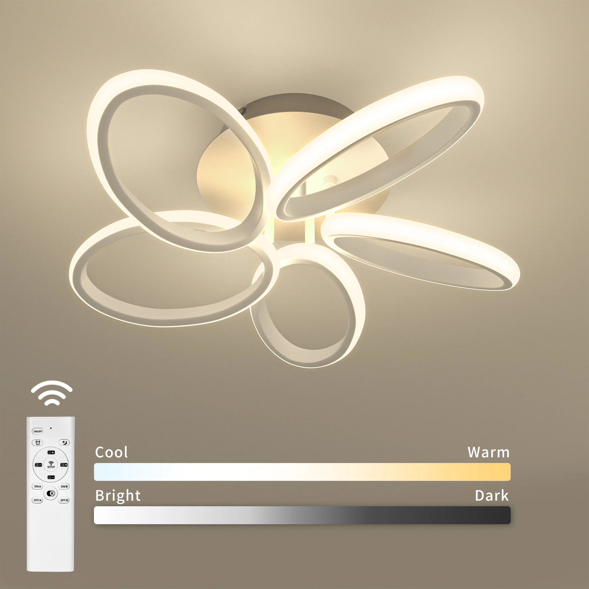 Anten Ceiling Lamp 30W LED Pendant Light Dimmable Hanging Lamp Timing Height Adjustable 3 Colors Temperature For Living Room
Anten Ceiling Lamp 30W LED Pendant Light Dimmable Hanging Lamp Timing Height Adjustable 3 Colors Temperature For Living Room