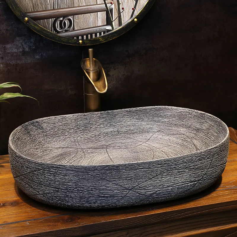 Jingdezhen Ceramic Art Table Basin Chinese Creative Wash Basin Basin Home Bathroom Retro Washbasin
Jingdezhen Ceramic Art Table Basin Chinese Creative Wash Basin Basin Home Bathroom Retro Washbasin