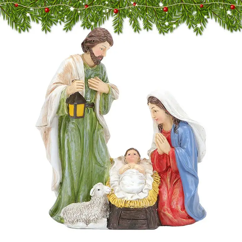 Holy Family Figurine | Resin Figurine Ornaments with LED Lights | Resin Material Crafts Decoration for Shop Garden Bedroom
Holy Family Figurine | Resin Figurine Ornaments with LED Lights | Resin Material Crafts Decoration for Shop Garden Bedroom