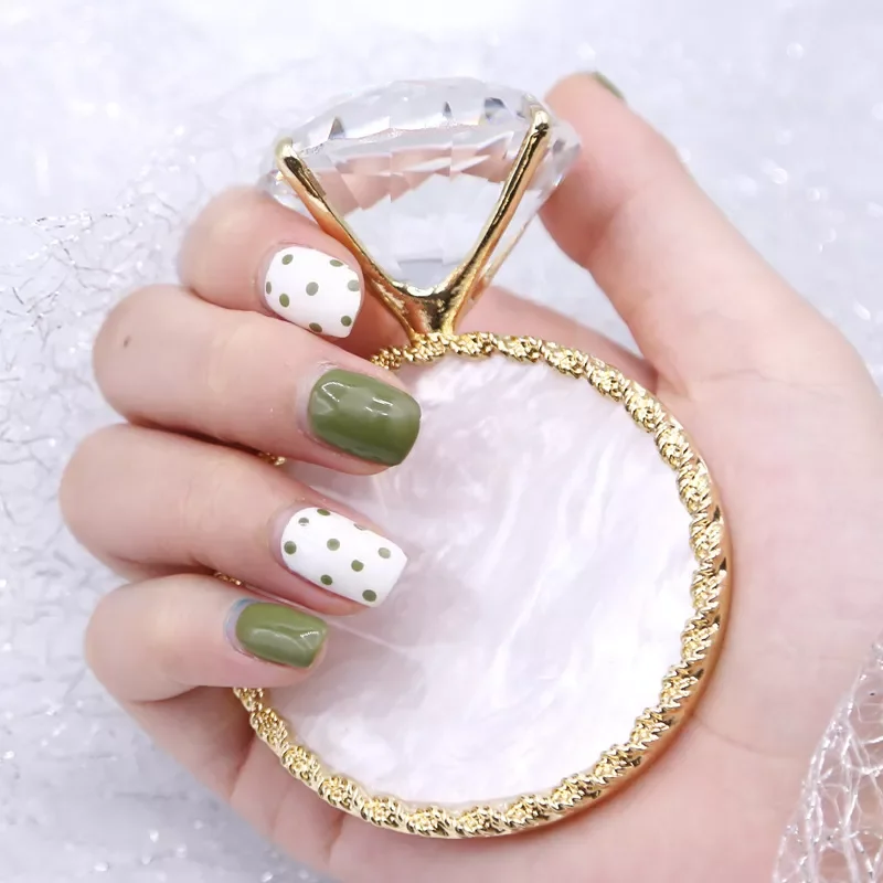 Diamond False Nail Art Plate Tips Display Stand Golden Rim Agate Palette Nail Polish Gel Display Photo Props Showing Tools
Diamond False Nail Art Plate Tips Display Stand Golden Rim Agate Palette Nail Polish Gel Display Photo Props Showing Tools
