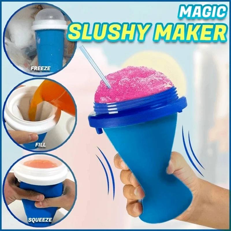 

Quick-Frozen Smoothies Cup Milkshake Fruit Juice Bottle Slush Shake Maker Ice Cream Magic Slushy Maker Homemade Ice Cream Tools