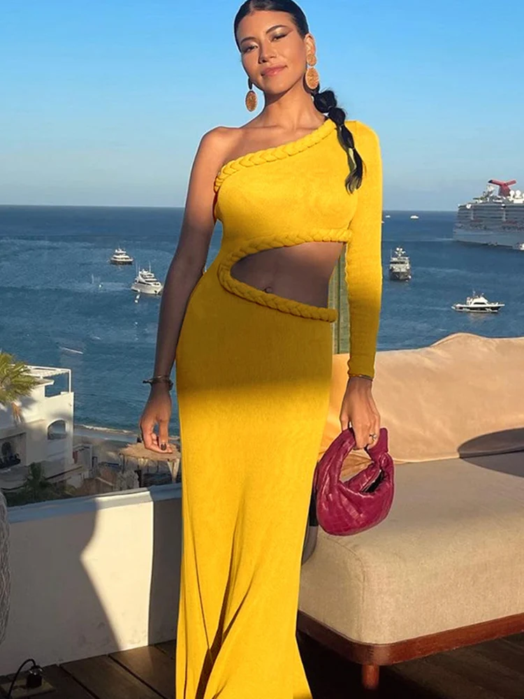 Autumn Sexy Skinny One Shoulder Party Dress Women Dresses Long Sleeve Casual Sundress Fashion Neon Yellow Outfits Vestidos Robes
Autumn Sexy Skinny One Shoulder Party Dress Women Dresses Long Sleeve Casual Sundress Fashion Neon Yellow Outfits Vestidos Robes