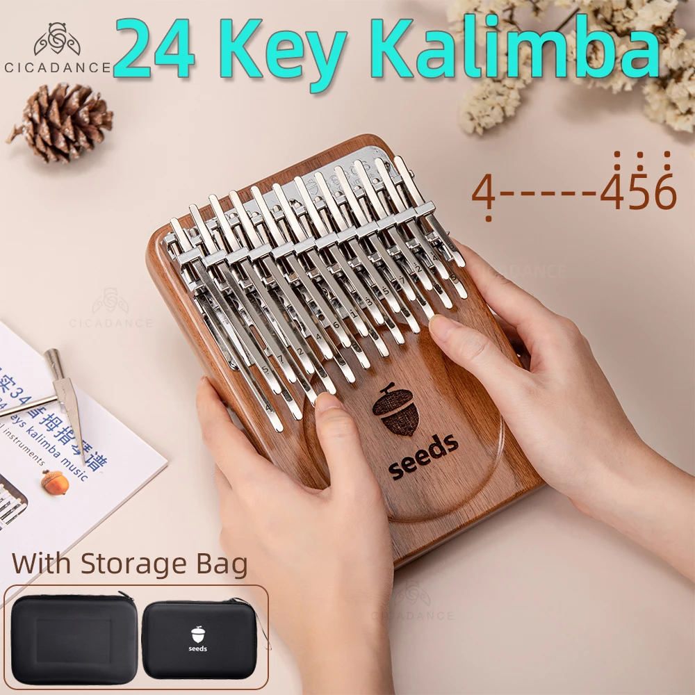 24 Key Kalimba C Tone Thumb Piano Ascending Order Diatonic Mbira Black Walnut Keyboard Musical Instruments With Accessories Gift
24 Key Kalimba C Tone Thumb Piano Ascending Order Diatonic Mbira Black Walnut Keyboard Musical Instruments With Accessories Gift