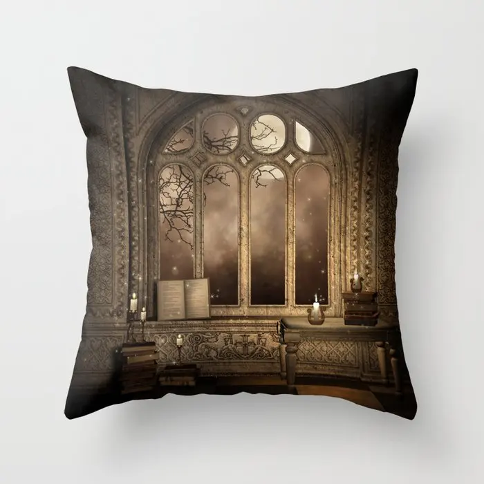Gothic Library Window Pillowcase Decorative Cushion For Sofa Printed Pillow Chair Car Cushion Cover Home Decoration
Gothic Library Window Pillowcase Decorative Cushion For Sofa Printed Pillow Chair Car Cushion Cover Home Decoration