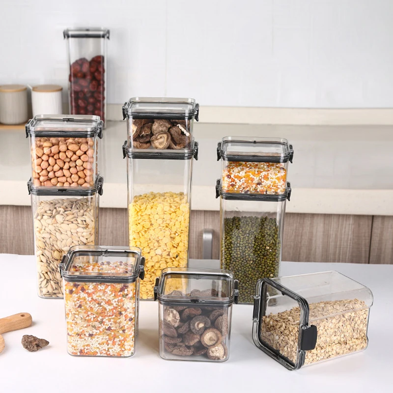 3Pcs Food Storage Box with Sealing Lid Transparent Food Keep Fresh Storage Jar Cereals Coffee Bean Kitchen Pantry Organizer Jars
3Pcs Food Storage Box with Sealing Lid Transparent Food Keep Fresh Storage Jar Cereals Coffee Bean Kitchen Pantry Organizer Jars