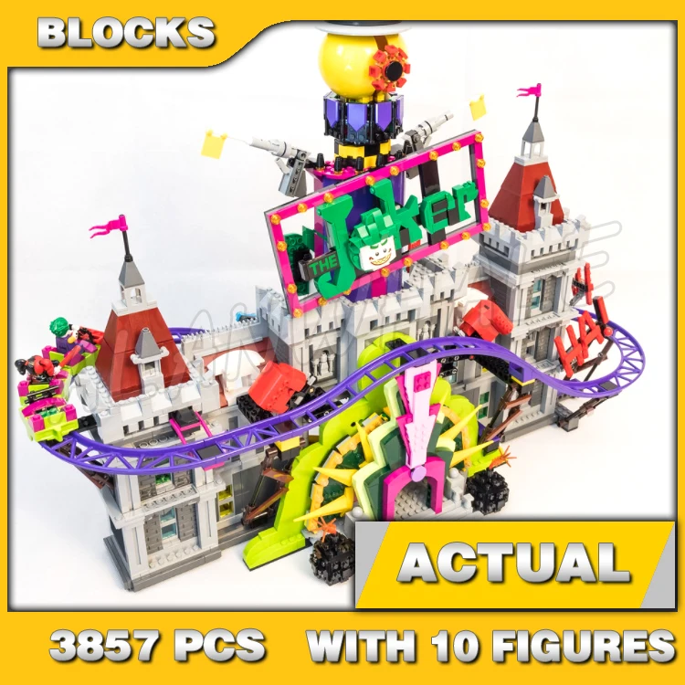 3857pcs Super Fighter The Joker Manor Roller Coaster Train Trapdoor Batsuit 07090 Building Blocks Toy Compatible With Model
3857pcs Super Fighter The Joker Manor Roller Coaster Train Trapdoor Batsuit 07090 Building Blocks Toy Compatible With Model