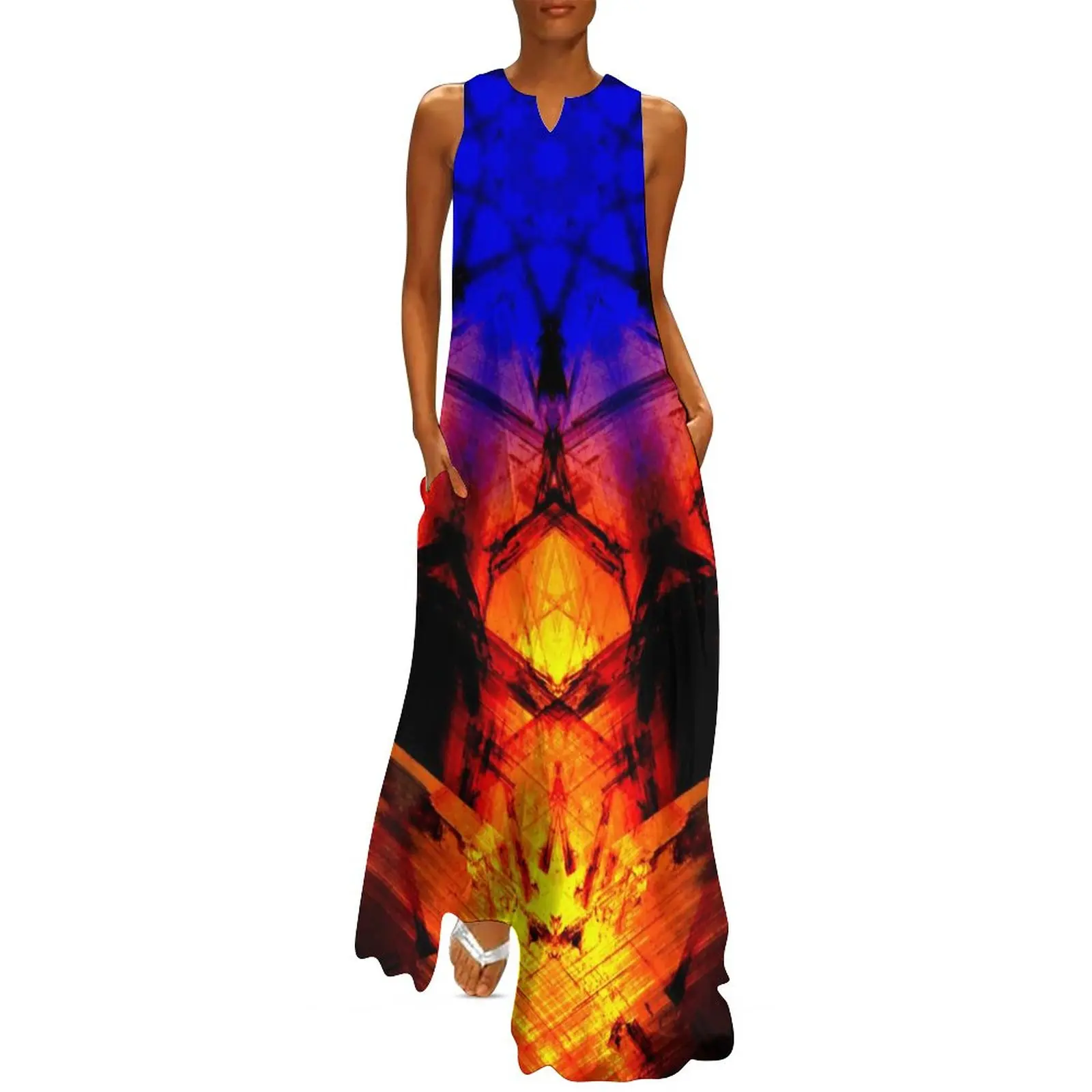 Vintage Metallic Dress Fire Ice Mandala Print Kawaii Maxi Dress V Neck Graphic Casual Long Dresses Fashion Big Size Clothing
Vintage Metallic Dress Fire Ice Mandala Print Kawaii Maxi Dress V Neck Graphic Casual Long Dresses Fashion Big Size Clothing