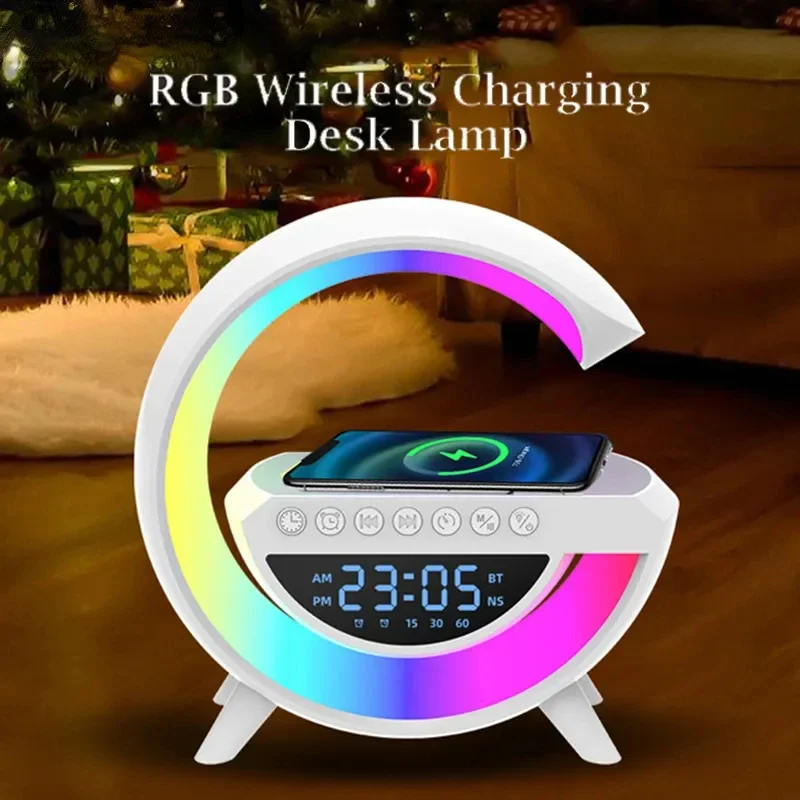 Alarm Clock Bluetooth Speaker With Wireless Charger Colorful Light Sound Box 360° Surround Subwoofer Support TF Card U Disk Aux
Alarm Clock Bluetooth Speaker With Wireless Charger Colorful Light Sound Box 360° Surround Subwoofer Support TF Card U Disk Aux