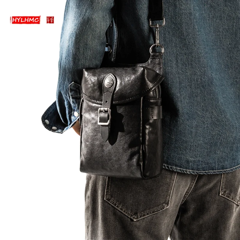 New Genuine Leather Fashion Messenger Bag Men's Casual Minimalism Cell Phone Small Bag First Layer Cowhide Youth Shoulder Bag
New Genuine Leather Fashion Messenger Bag Men's Casual Minimalism Cell Phone Small Bag First Layer Cowhide Youth Shoulder Bag