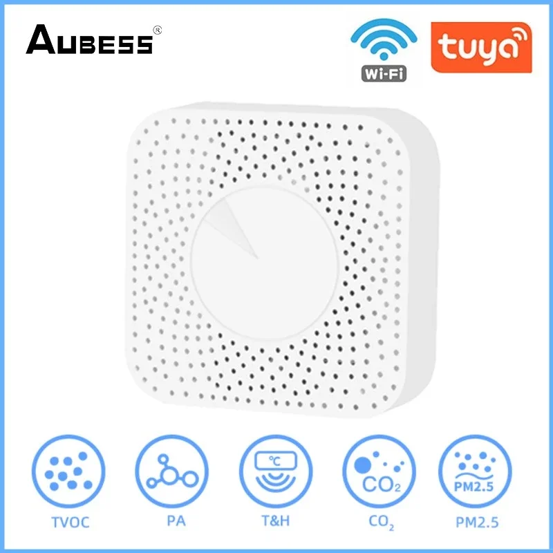 Умный домашний воздушный Батлер Tuya Wi-Fi с датчиком температуры CO2, умный датчик температуры PM2.5, 6 видов тестовых предметов, монитор воздушной ...
Умный домашний воздушный Батлер Tuya Wi-Fi с датчиком температуры CO2, умный датчик температуры PM2.5, 6 видов тестовых предметов, монитор воздушной ...